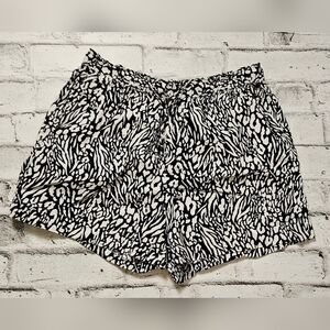 Woolworths Black and White Leopard Print Shorts